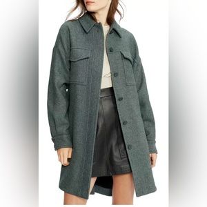 NWT Ted Baker
Emerii Oversized Belted Shacket Size 3 Dark Green Style 255230